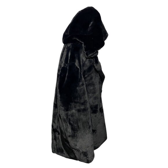 NVLT Hooded Faux Mink JACKET Black Sherpa Coat Womens Sz 1X NWT Anthropologie - Picture 8 of 12